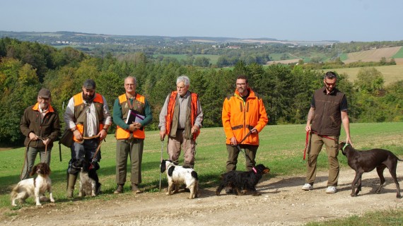 Les juges ont sélectionné les couples chasseur/chien pour accéder au concours régional. Crédit Photo : Daniel Foertsch