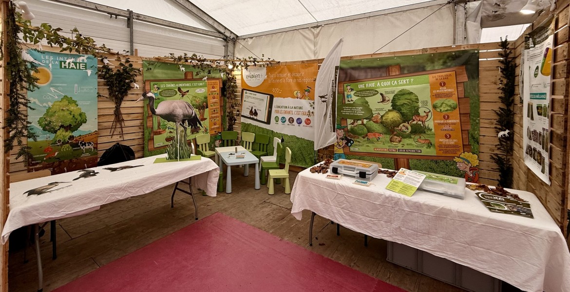 La Fédération était présente pour sensibiliser petits et grands à la nature et à la biodiversité. Crédit : FRC GE